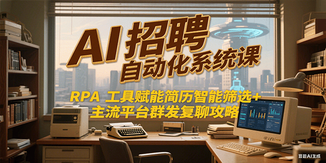 AI招聘自动化系统课，RPA工具赋能简历智能筛选+主流平台群发复聊全攻略-刀客资源网