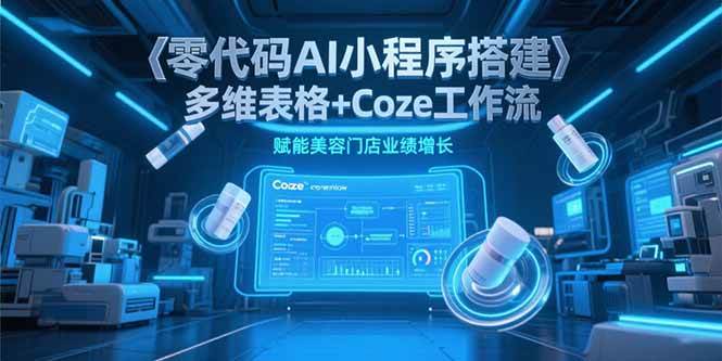 （15239期）零代码AI小程序搭建，多维表格+Coze工作流，赋能美容门店业绩增长-刀客资源网