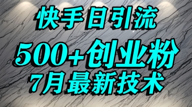 创业粉怎么打？快手精准引流创业粉，宝妈群体日进500+精准流量-刀客资源网