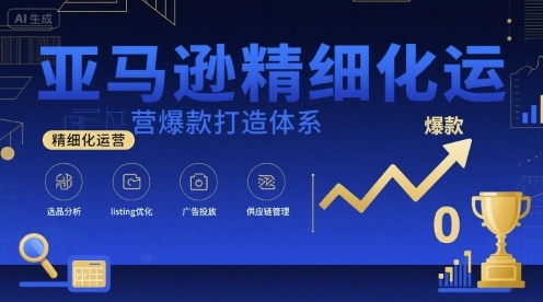 亚马逊精细化运营爆款打造体系，视频课+全套资料文档-刀客资源网