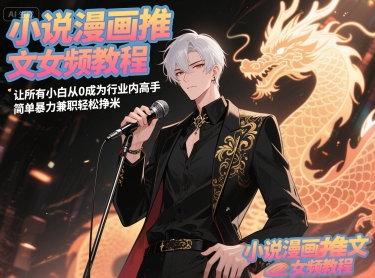 小说漫画推文女频教程，让所有小白从0成为行业内高手，简单暴力兼职轻松挣米-刀客资源网