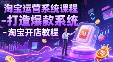 淘宝运营系统课程-打造爆款系统-淘宝开店教程-刀客资源网