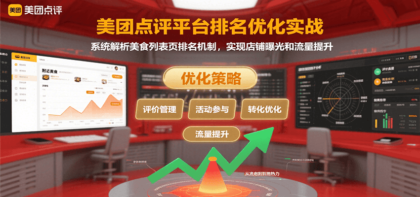 美团点评平台排名优化实战，系统解析美食列表页排名机制，实现店铺曝光和流量提升-刀客资源网