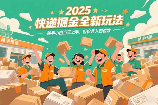 （15244期）2025快递掘金全新玩法，新手小白当天上手，轻松月入四位数！-刀客资源网