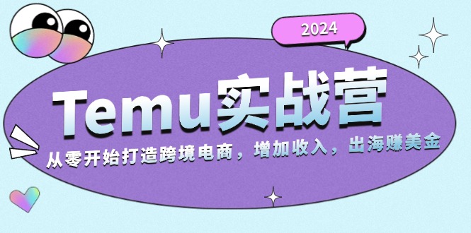 2024Temu实战营：从零开始打造跨境电商，增加收入，出海赚美金-刀客资源网