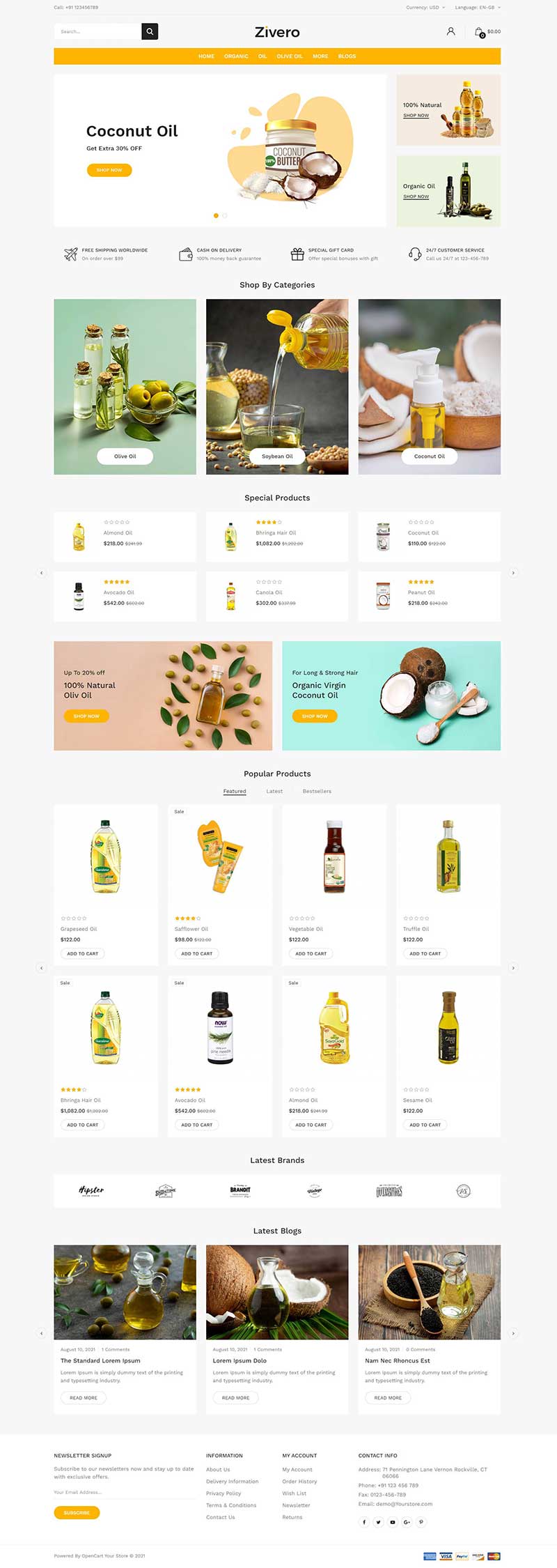 油制品花生油橄榄油豆油商城html网站模板-刀客资源网