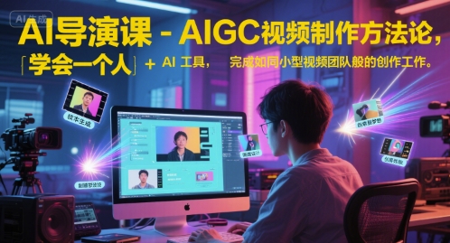 AI导演课-AIGC视频制作方法论，学会一个人+AI工具，完成如同小型视频团队般的创作工作，实现导演梦-刀客资源网