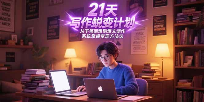 （15204期）21天写作蜕变计划，从下笔困难到爆文创作，系统掌握变现方法论-刀客资源网