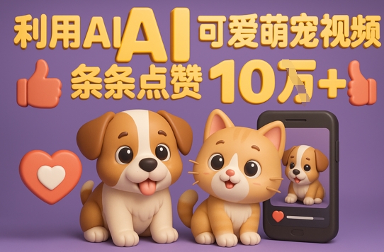 能骗过系统的AI萌宠视频制作全攻略：从0到 2W粉的爆款密码-刀客资源网