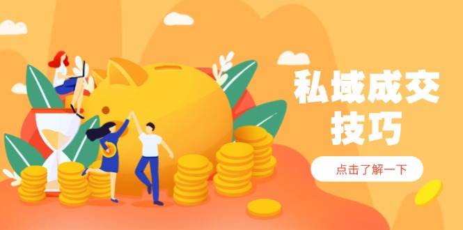 私域成交技巧，帮你从入门到精通，破解四大痛点，快速变现，轻松收钱-刀客资源网