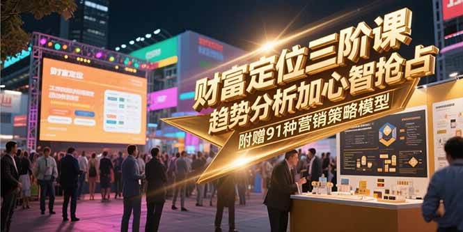 （15219期）财富定位三阶课，趋势分析加心智抢占，附赠91种营销策略模型-刀客资源网