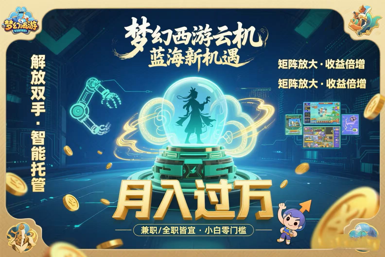 梦幻西游云机最新蓝海玩法 解放双手可矩阵放大 轻松月入过万 小白也可…-刀客资源网