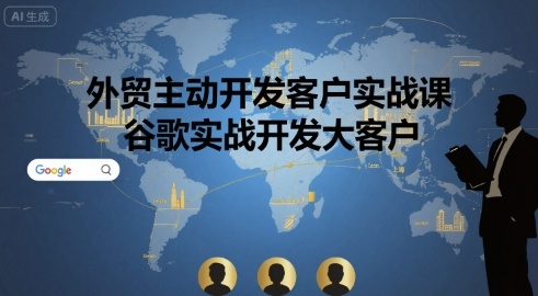 外贸主动开发客户实战课，谷歌实战开发大客户-刀客资源网