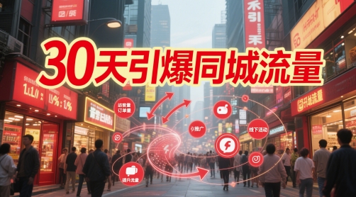 30天引爆同城流量：团购篇 认知篇 流量篇 来客篇 达人篇 老板人设IP篇 投流篇-刀客资源网