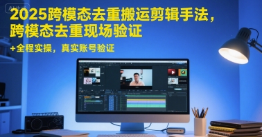 2025跨模态去重搬运剪辑手法，跨模态去重现场验证 +全程实操，真实账号验证-刀客资源网
