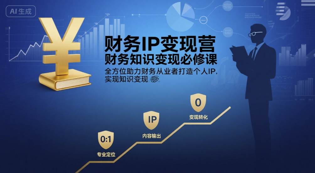 财务IP变现营，财务知识变现必修课，全方位助力财务从业者打造个人IP，实现知识变现-刀客资源网