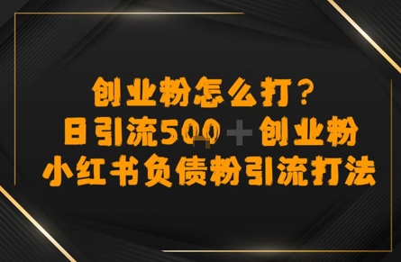 创业粉怎么打？小红书负债粉引流打粉，日引流500+精准创业粉-刀客资源网