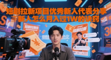 短剧拉新项目优秀新人代表分享新人怎么月入过1W的诀窍-刀客资源网