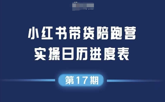 小红书第17期带货陪跑营，不囤货，无不直播，无不投流，通过选品+笔记内容+测品+笔记铺量+矩阵运营打爆款-刀客资源网