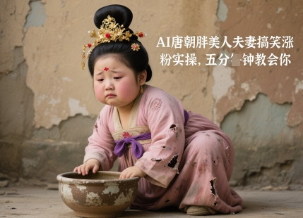 AI唐朝胖美人夫妻搞笑涨粉实操，五分钟教会你-刀客资源网
