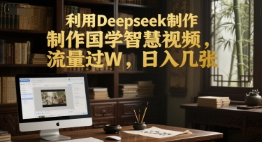 利用Deepseek制作国学智慧视频，流量过W，日入几张-刀客资源网