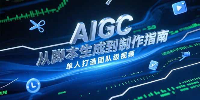 （15170期）AIGC视频制作指南，从脚本生成到剪辑全流程，单人打造团队级视频-刀客资源网