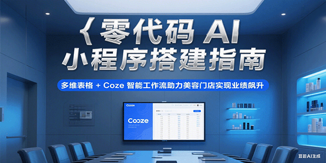零代码AI小程序搭建指南，多维表格+Coze智能工作流助力美容门店实现业绩飙升-刀客资源网