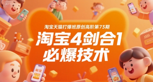 淘宝天猫打爆班原创高阶第73期，淘宝4剑合1必爆技术-刀客资源网