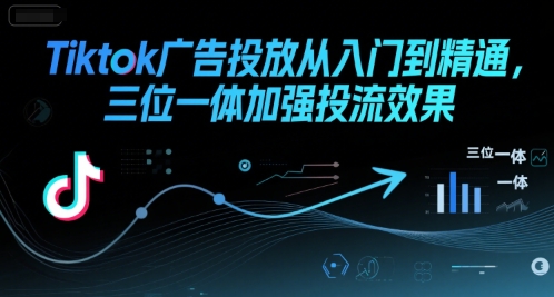 Tiktok广告投放从入门到精通，三位一体加强投流效果-刀客资源网