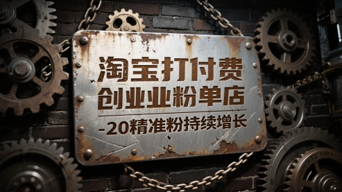 淘宝打付费创业粉单店每天稳定10-20精准粉持续增长【揭秘】-刀客资源网