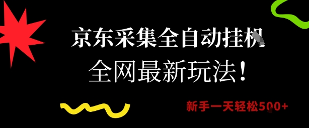 京东采集全自动挂G项目，全网最新玩法新手一天轻松5张【揭秘】-刀客资源网