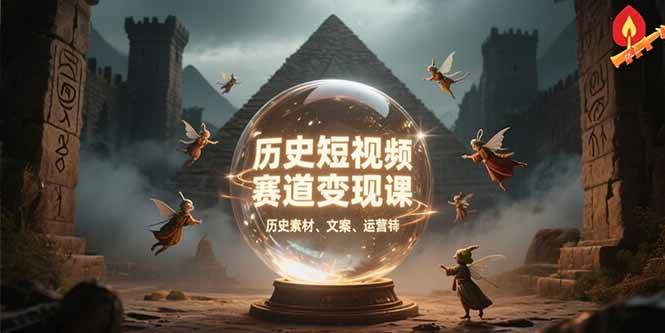 （15386期）历史短视频赛道变现课，百集素材库应用，文案剪辑技巧，账号运营全案-刀客资源网