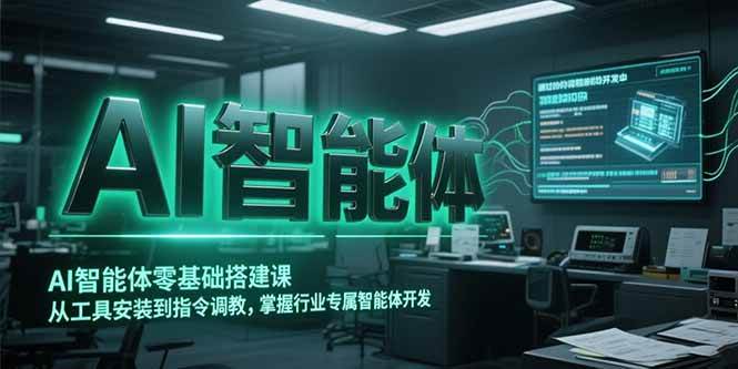 （15257期）AI智能体零基础搭建课，从工具安装到指令调教，掌握行业专属智能体开发…-刀客资源网
