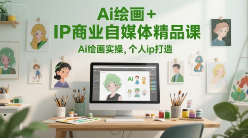 Ai绘画+IP商业自媒体精品课，Ai绘画实操，个人ip打造-刀客资源网