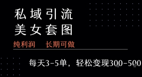 私域卖套图每天3-5单 每单利润99-2张+-刀客资源网