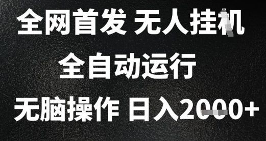 2025首发无人挂G项目，日入2k+，全自动运行，无脑操作，长期稳定 小白可玩【揭秘】-刀客资源网