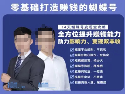 蝴蝶号专栏-视频号运营教程，零基础打造挣钱的蝴蝶号，14天蝴蝶号变现全攻略-刀客资源网