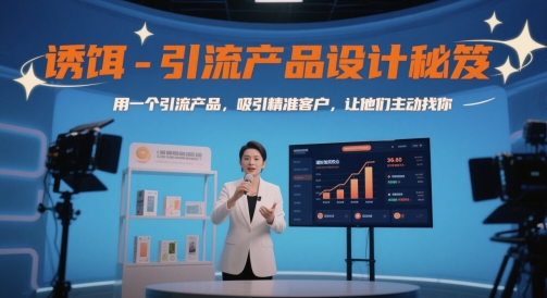诱饵-引流产品设计秘笈，用一个引流产品，吸引精准客户，让他们主动找你-刀客资源网