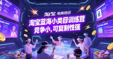淘宝蓝海小类目训练营， 竞争小，可复制性强-刀客资源网