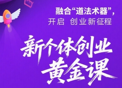 新个体创业黄金课：道法术器四维抢占2025红利-刀客资源网