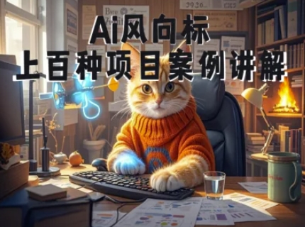 Ai风向标-附100种项目案例玩法-0基础小白到大神ai视频商业应用教学-刀客资源网