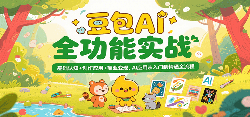 豆包AI全功能实战，基础认知+创作应用+商业变现，AI应用从入门到精通全流程-刀客资源网