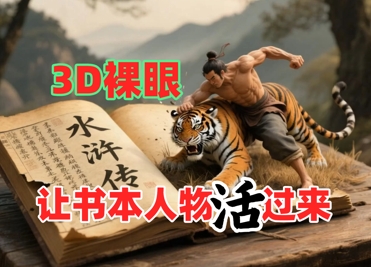 书本人物裸眼3D视频，新的玩法，流量超猛，保姆级教程-刀客资源网