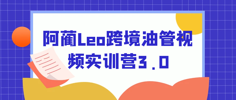 阿蔺Leo跨境油管视频实训营3.0-刀客资源网