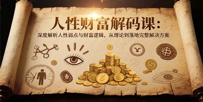 （15434期）人性财富解码课6.0：深度解析人性弱点与财富逻辑，理论到落地完整解决方案-刀客资源网