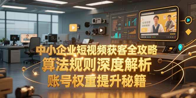 （15326期）中小企业短视频获客全攻略，算法规则深度解析，账号权重提升秘籍-刀客资源网