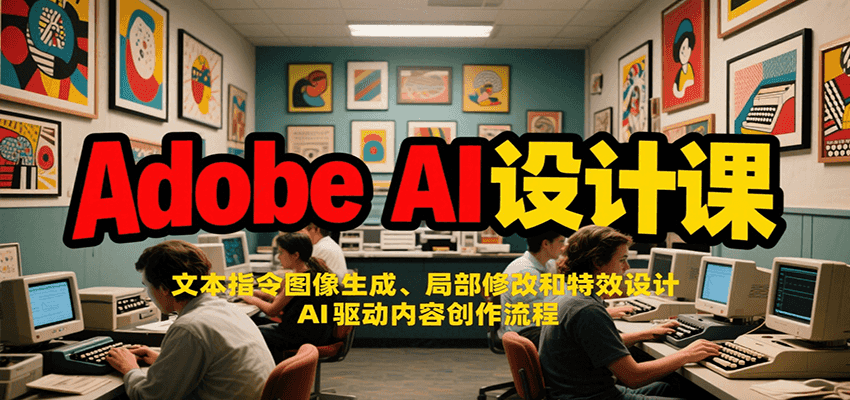 Adobe AI设计课：文本指令图像生成、局部修改和特效设计，AI驱动内容创作流程-刀客资源网