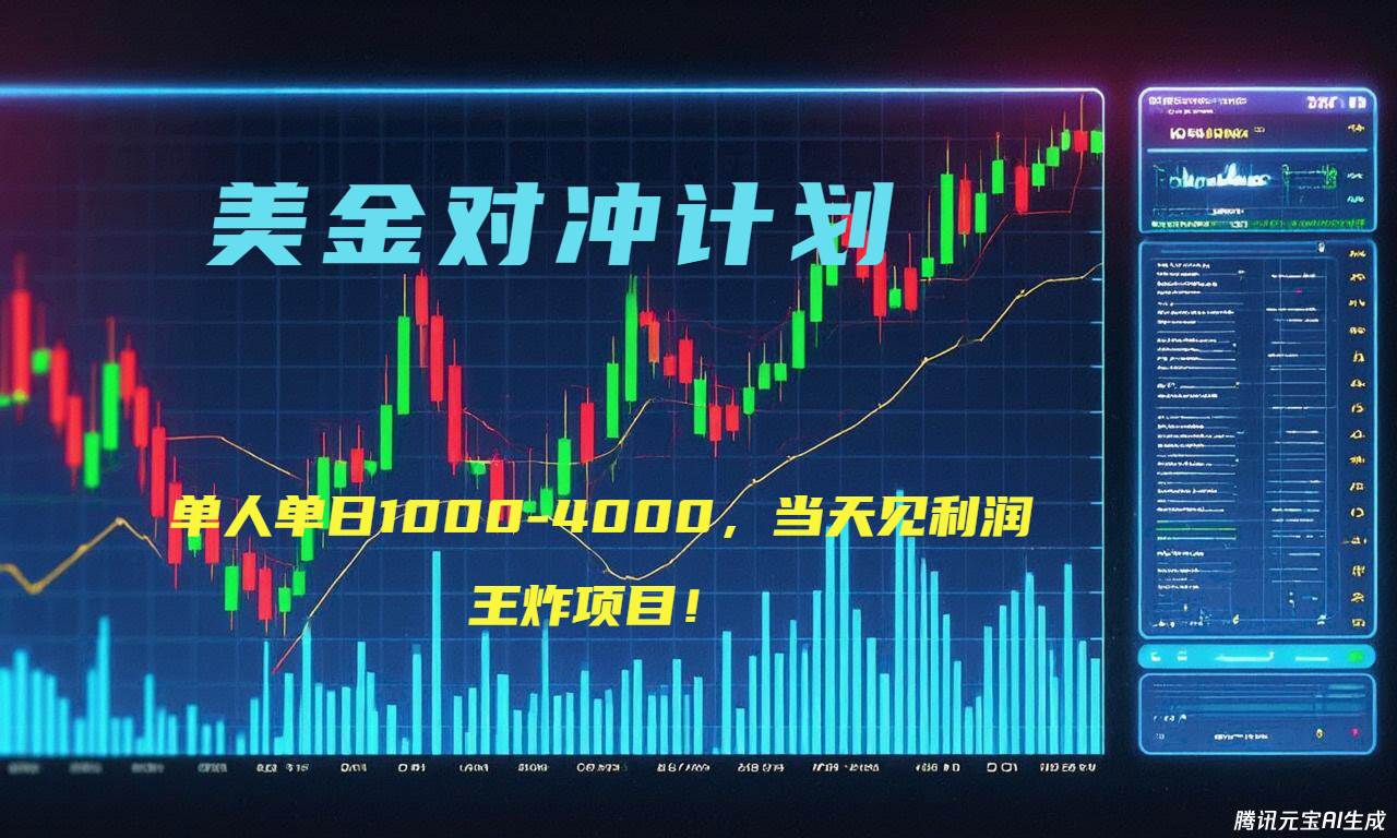 （15333期）2025年最暴力项目“美金先登计划”最新最强对冲战法，每日实际收益1K-4K-刀客资源网