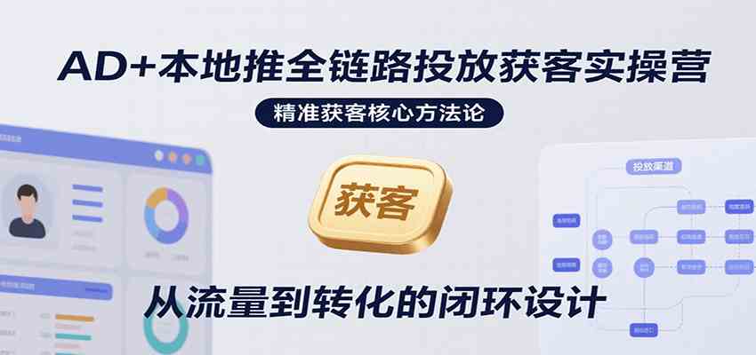AD+本地推全链路投放获客实操营，快速掌握精准获客技巧，当天投放当天转化高效营销-刀客资源网