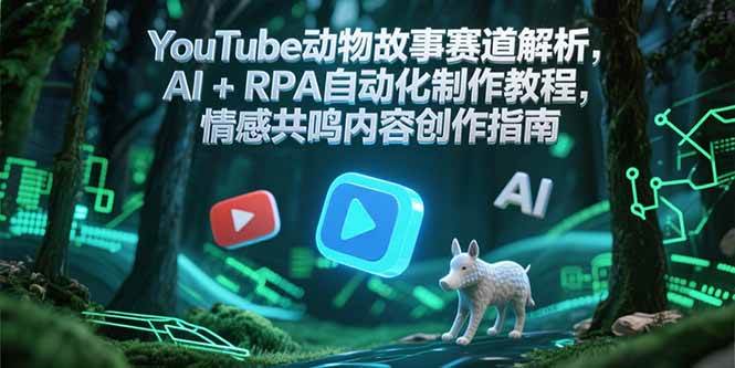 （15174期）YouTube动物故事赛道解析，AI+RPA自动化制作教程，情感共鸣内容创作指南-刀客资源网